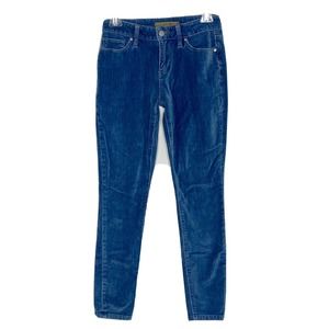 Joe's Jeans Women's Light Blue Velvet Skinny Mid Rise Stretch Jean Soft Sz 25